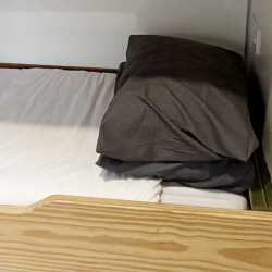 Supply of linen, duvet, pillow and towels.